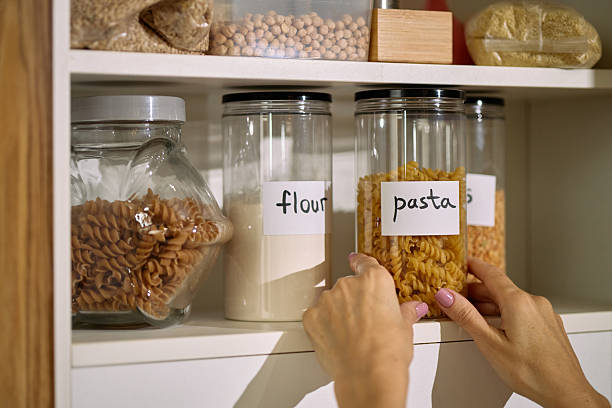 Balanced still life suggesting an orderly supplement storage area